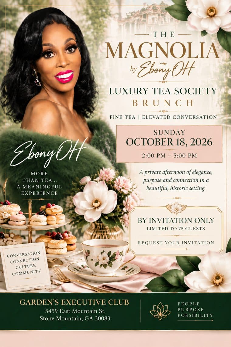 A table set with fine china for an invitation-only tea brunch